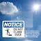 Signmission Do Not Climb Over Sign With Symbol, 7 in W x Rectangle, Vinyl Decal OS-2PACK-NS-D-57-L-11113 - alternate 3